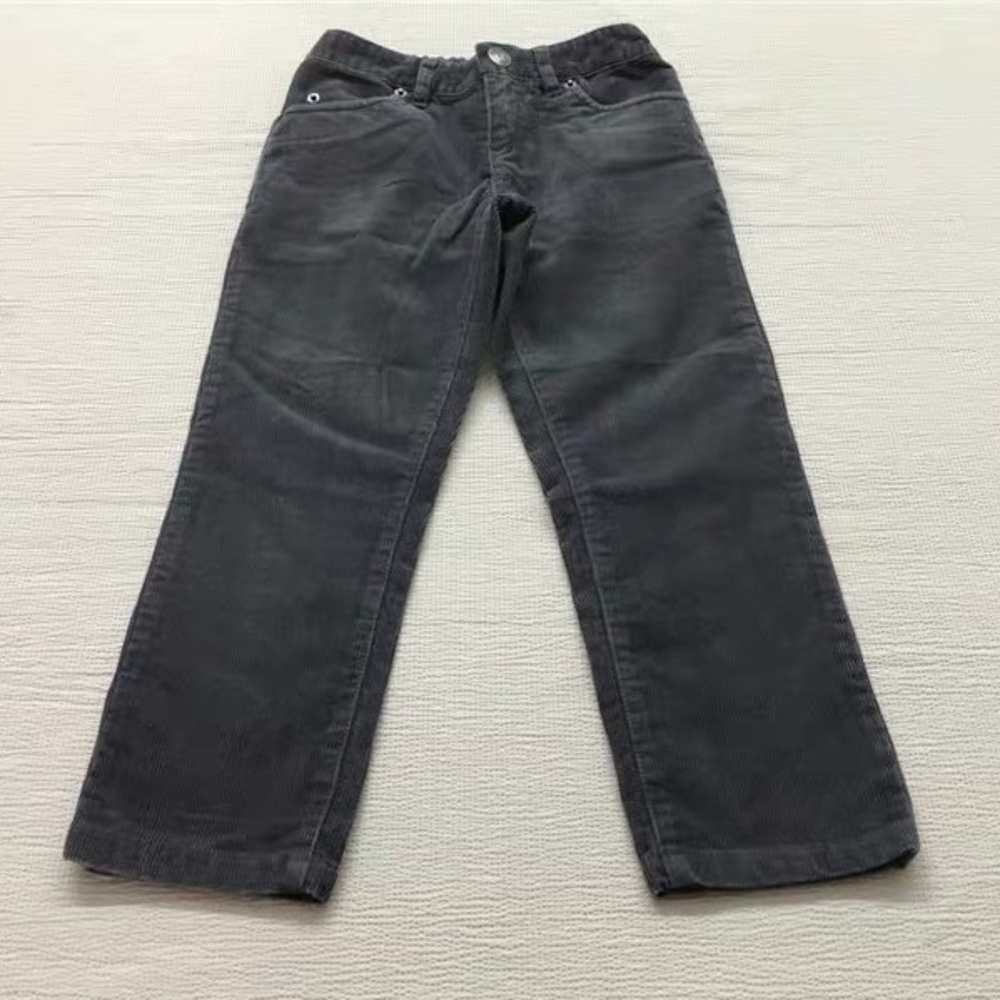 Bonpoint girl pants in ribbed cotton with metallic logo Yr 4